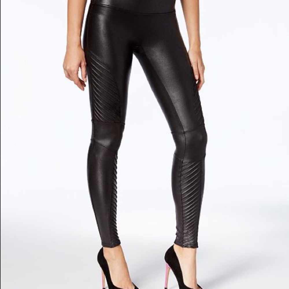 NWT Spanx Faux Leather Moto Leggings